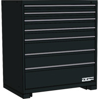 Modular Drawer Cabinet, 7 Drawers, 24" W x 28" D x 40" H, Black Pathway Supply LP