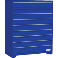 Modular Drawer Cabinet, 9 Drawers, 24" W x 28" D x 60" H, Blue Pathway Supply LP