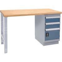 &eacute;tabli industriel, Porte a/combinaison de tiroirs, Cap 1000 lb, 36" la x 72" p, 34" h Pathway Supply LP
