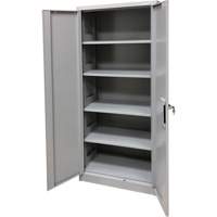 Storage Cabinet, Steel, 4 Shelves, 66" H x 30" W x 15" D, Grey Pathway Supply LP