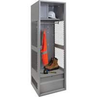 Gear Locker, Steel, 24" W x 24" D x 72" H, Grey Pathway Supply LP