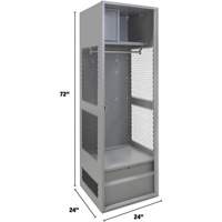 Gear Locker, Steel, 24" W x 24" D x 72" H, Grey Pathway Supply LP