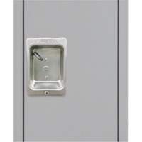 Lockers, 3 -tier, Bank of 3, 36" x 18" x 82", Steel, Grey, Knocked Down Pathway Supply LP