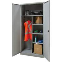 Combination Storage Cabinet, 36" W x 18" D x 72" H, Grey Pathway Supply LP