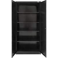 Hi-Boy Storage Cabinet, Steel, 4 Shelves, 72" H x 36" W x 18" D, Black Pathway Supply LP