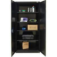 Hi-Boy Storage Cabinet, Steel, 4 Shelves, 72" H x 36" W x 18" D, Black Pathway Supply LP