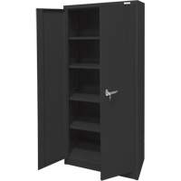 Storage Cabinet, Steel, 4 Shelves, 66" H x 30" W x 15" D, Black Pathway Supply LP