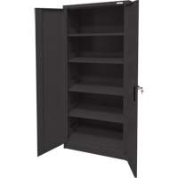 Storage Cabinet, Steel, 4 Shelves, 66" H x 30" W x 15" D, Black Pathway Supply LP