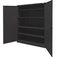 Storage Cabinet, Steel, 4 Shelves, 78" H x 48" W x 24" D, Black Pathway Supply LP