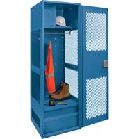 Casier pour &eacute;quipement avec porte, Acier, 24" la x 18" p x 72" h, Bleu fonc&eacute; Pathway Supply LP