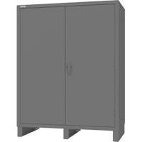 Cabinet with Recessed Doors, Steel, 4 Shelves, 78" H x 60" W x 30" D, Grey Pathway Supply LP