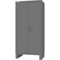 Cabinet with Hanging Bar & Standard Recessed Doors, Steel, 78" H x 36" W x 24" D, Grey Pathway Supply LP