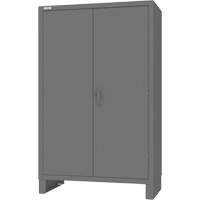 Cabinet with Hanging Bar & Standard Recessed Doors, Steel, 78" H x 48" W x 24" D, Grey Pathway Supply LP