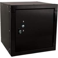 Stackable Cube Locker, 12" x 12" x 12", Steel, Black, Knocked Down Pathway Supply LP