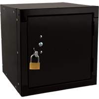 Stackable Cube Locker, 12" x 12" x 12", Steel, Black, Knocked Down Pathway Supply LP