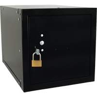 Stackable Cube Locker, 12" x 18" x 12", Steel, Black, Knocked Down Pathway Supply LP