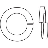 Rondelle d'arr&ecirc;t fendue, 1/4", Zinc jaune Pathway Supply LP