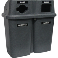 Recycling Containers Bullseye, Curbside, Plastic, 2 x 22 US gal. Pathway Supply LP