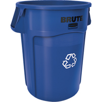Contenants ronds pour le recyclage BRUTE, Vrac, Plastique, 44 gal. US Pathway Supply LP