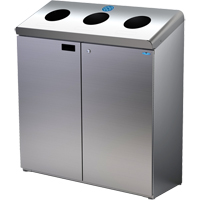 Floor Standing Recycling Station, Bulk, Stainless Steel, 42 gal. Pathway Supply LP