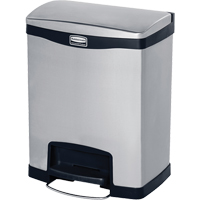 Contenant &agrave; d&eacute;chets Slim Jim , Acier inoxydable, Capacit&eacute; 8 gal. US Pathway Supply LP