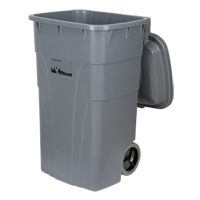 Roll Out Garbage Bin, Polyethylene, 65 US gal. Pathway Supply LP