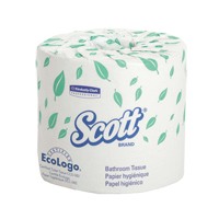 Scott&reg; Toilet Paper, 1 Ply, 550 Sheets/Roll, 403' Length, White Pathway Supply LP