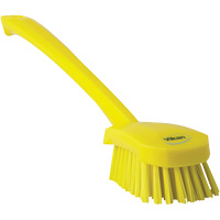 Brosse &agrave; manche long, Soies Ferme, Longueur de 16-3/10", Jaune Pathway Supply LP