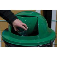 Drum Waste Disposal Top, Dome Lid, Metal, Fits Container Size: 23-1/2" Dia. Pathway Supply LP
