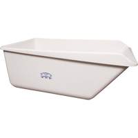 Bac de rangement avec rebord inclin&eacute;, Plastique, Blanc Pathway Supply LP