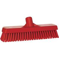 Brosse &agrave; r&eacute;curer pour planchers et murs, Crins Ferme, 12", Polyester, Rouge Pathway Supply LP