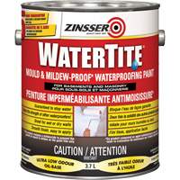 Peinture &agrave; l'&eacute;preuve de l'eau Watertite Mold & Mildew-Proof, Blanc, Satin&eacute;, 3,78 L, Gallon Pathway Supply LP