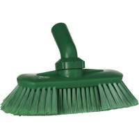 Brosse de lavage aliment&eacute;e en eau et &agrave; angle r&eacute;glable, Soies Doux, Longueur de 9-1/4", Vert Pathway Supply LP