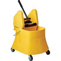 Ensemble de seau pour vadrouille et essoreuse Champ, Pression vers le bas, 7,5 gal. US (30 pintes), Jaune Pathway Supply LP