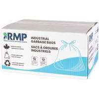 Industrial Garbage Bags, Utility, 24" W x 22" L, 0.64 mils, Black, 26 L (7 Gal.) Capacity Pathway Supply LP