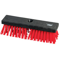 Brush with Threaded Hole, 10" L, Synthetic Bristles, Red Pathway Supply LP