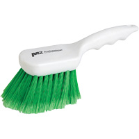 Short Handle Detail Brush, 9" L, Synthetic Bristles, Green Pathway Supply LP
