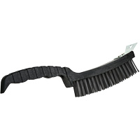 Scratch Brush, Steel, 4 x 17 Wire Rows, 12" Long Pathway Supply LP