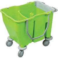 Seau double pour vadrouille avec essoreuse, Capacit&eacute; de 3,75 gal. US (60 pintes), Vert Pathway Supply LP