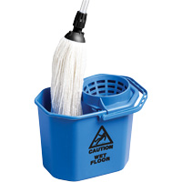 Seau &agrave; usage intensif avec essoreuse conique, Passoire, 3 gal. US (12 pintes), Bleu Pathway Supply LP