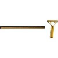 Window Squeegee with Handle, 18", Rubber, Brass Frame Pathway Supply LP