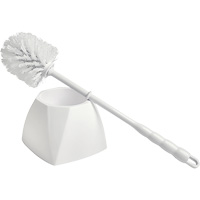 Bowl Brush with Caddy, 15-1/2" L, Polypropylene Bristles, White Pathway Supply LP