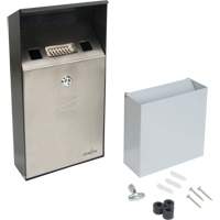 Smoking Receptacle, Wall-Mount, Stainless Steel, 1 Litre Capacity, 11-4/5" Height Pathway Supply LP