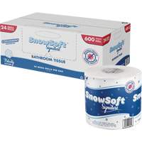 Snow Soft Premium Toilet Paper, 2 Ply, 600 Sheets/Roll, 145' Length, White Pathway Supply LP