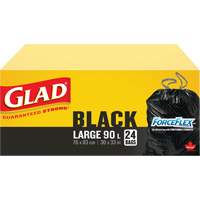 90L Garbage Bags, Regular, 30" W x 33" L, Black Pathway Supply LP
