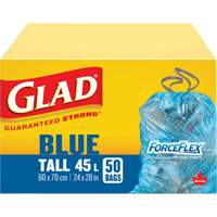 45L Recycling Bags, Regular, 24" W x 28" L, Blue Pathway Supply LP