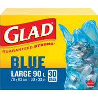 45L Recycling Bags, Regular, 30" W x 33" L, Blue Pathway Supply LP