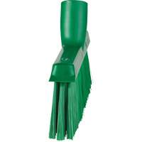 Dustpan Broom with Angled Thread, Medium Bristles, 10", Polyester, Green Pathway Supply LP
