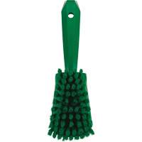 Short-Handled Washing Brush, Soft Bristles, 10-1/2" Long, Green Pathway Supply LP