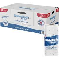 Snow Soft Signature Kitchen Towel Roll, 2 Ply, 420 Sheets/Roll, 4.5" W, 11" L Pathway Supply LP
